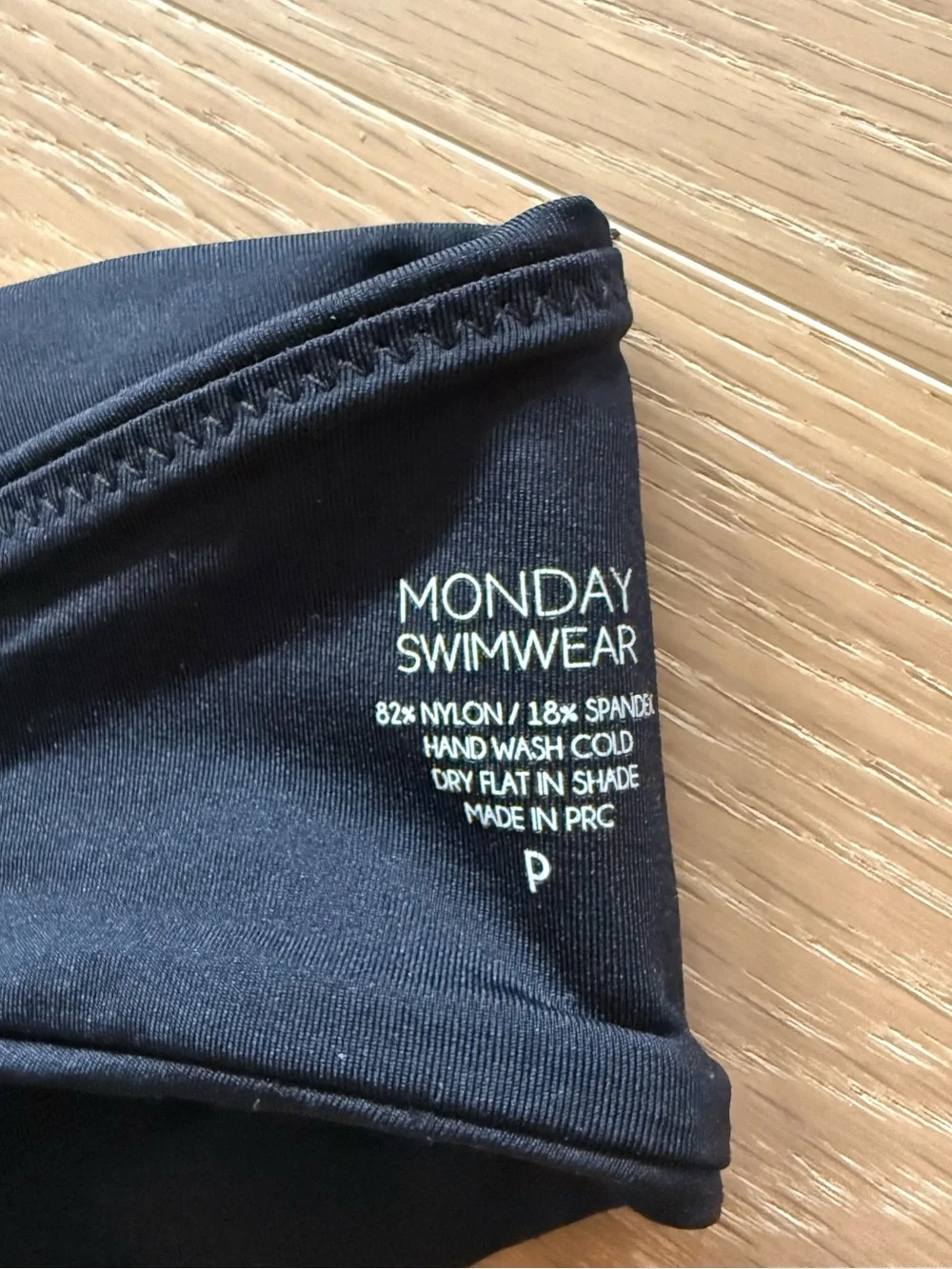 Monday Swimwear Black Bandeau Top